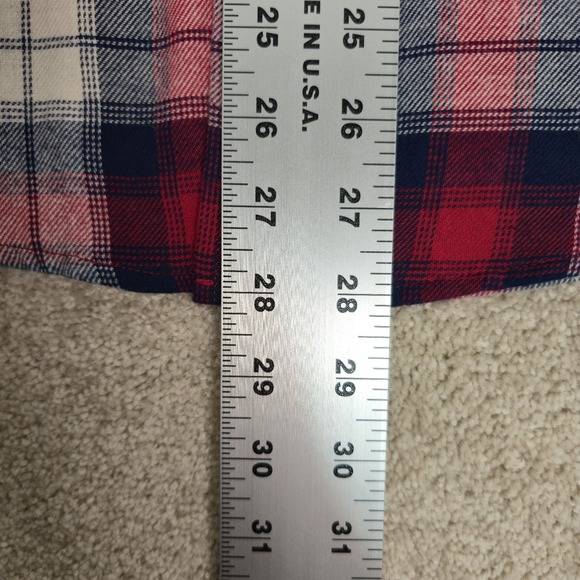 Alpine Design Mens‎ Red plaid Long Sleeve Flannel Button Up Sz Small New - Picture 6 of 8